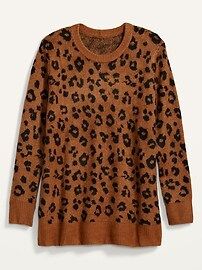 Cozy Leopard-Print Plus-Size Tunic Sweater | Old Navy (US)