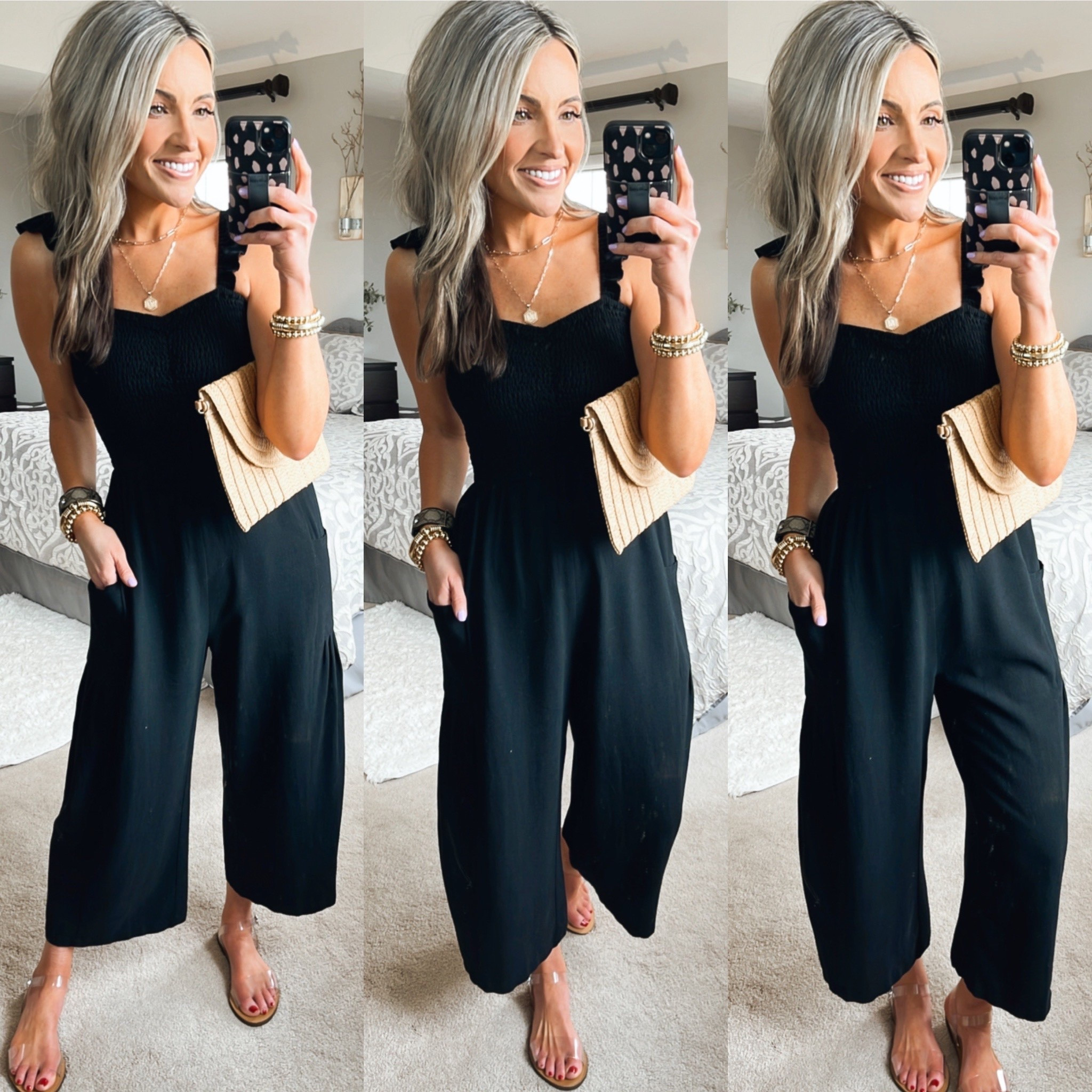 50% off! Expires 3/3/26.
Code: ESGOZFPG
This is the cutest jumpsuit! Love the flutter sleeve and the smocking. It's a naturally cropped fit. I'm 5'5" and has adjustable straps

#LTKstyletip #LTKsalealert #LTKfindsunder50