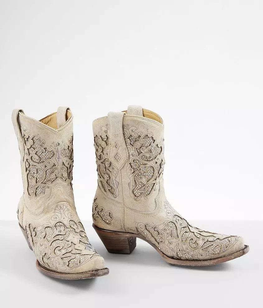 Glitter Leather Western Boot | Buckle