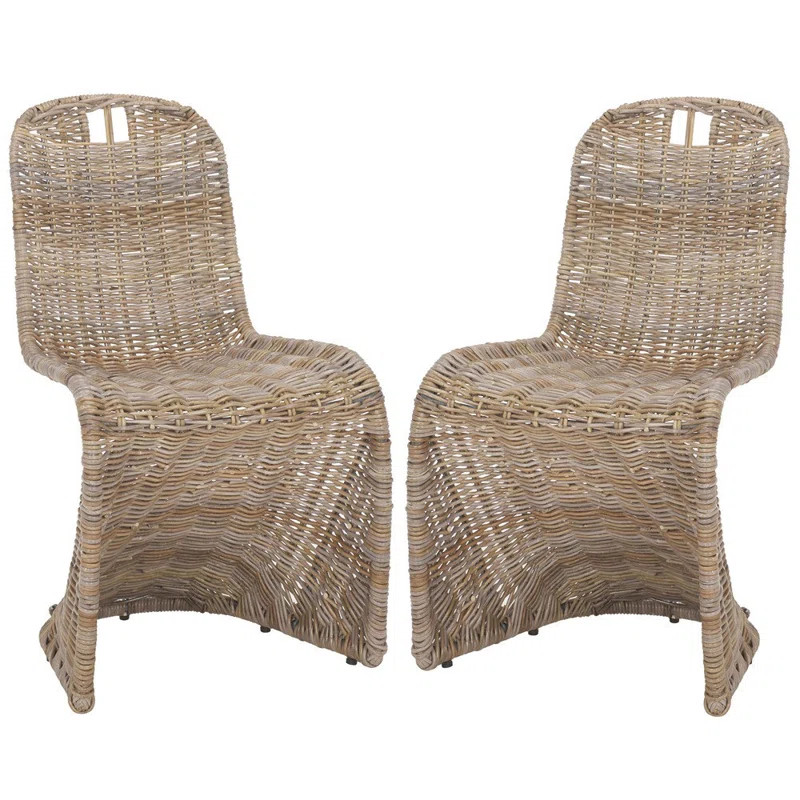 Celeste Outdoor Wicker Dining Chair (Set of 2) | Wayfair North America