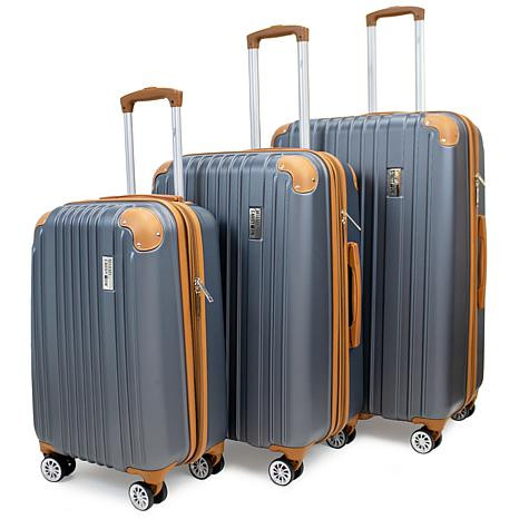 Miami Carryon Collins 3-Piece Expandable Retro Spinner Luggage Set - 9920675 | HSN | HSN