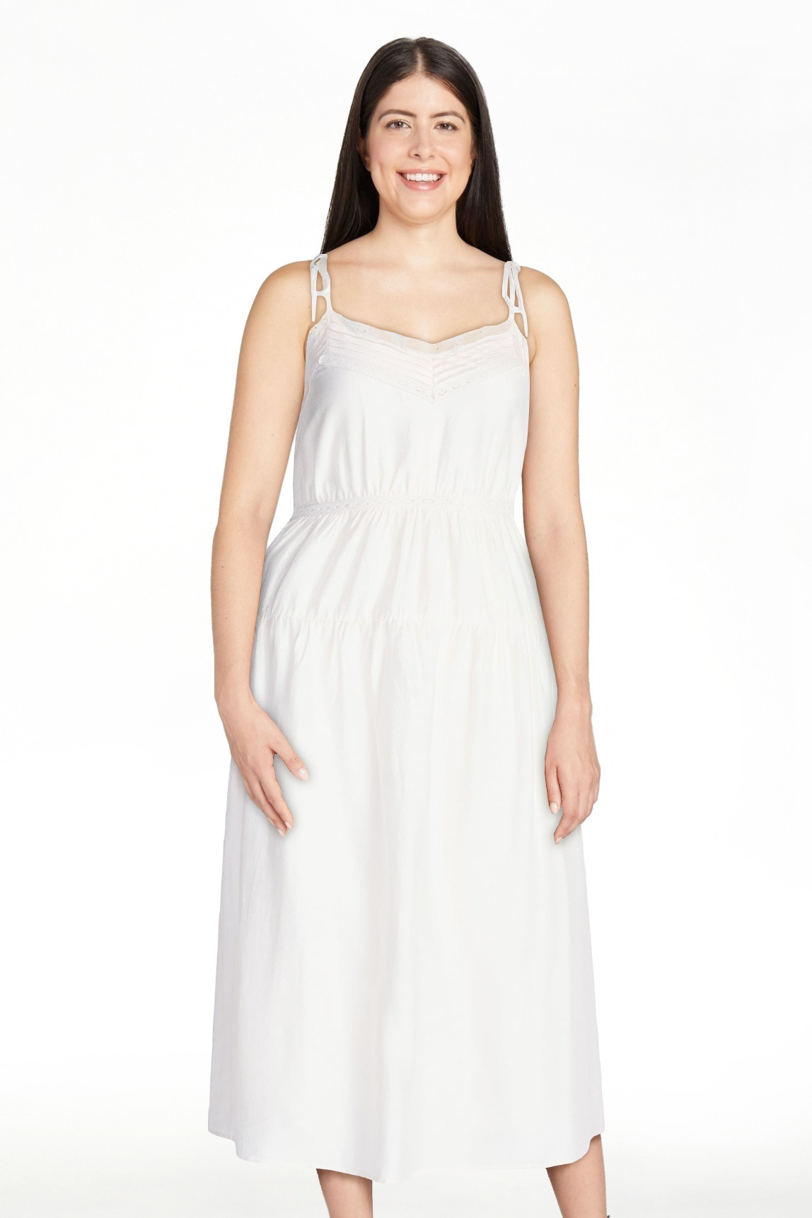 Scoop Women's Maxi Tier Tie Dress, Parsnip, Sizes XS-XXL | Walmart (US)