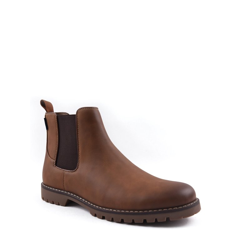 Chap's Men's Lug Sole Chelsea Boot - Walmart.com | Walmart (US)