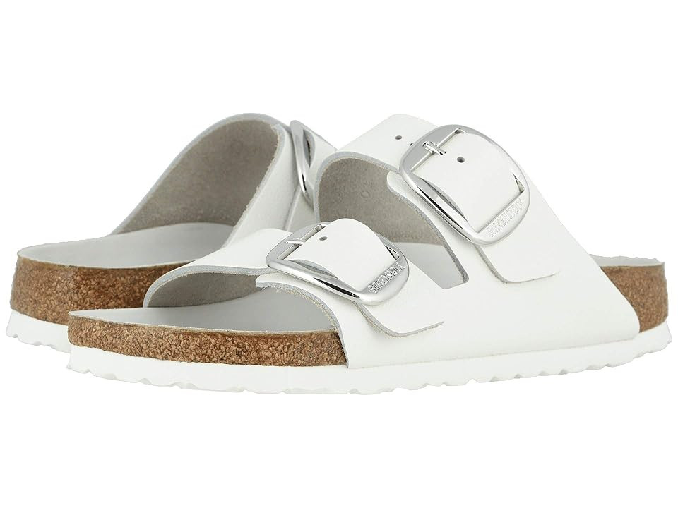 Birkenstock Arizona Big Buckle (White Leather) Women's Shoes | Zappos
