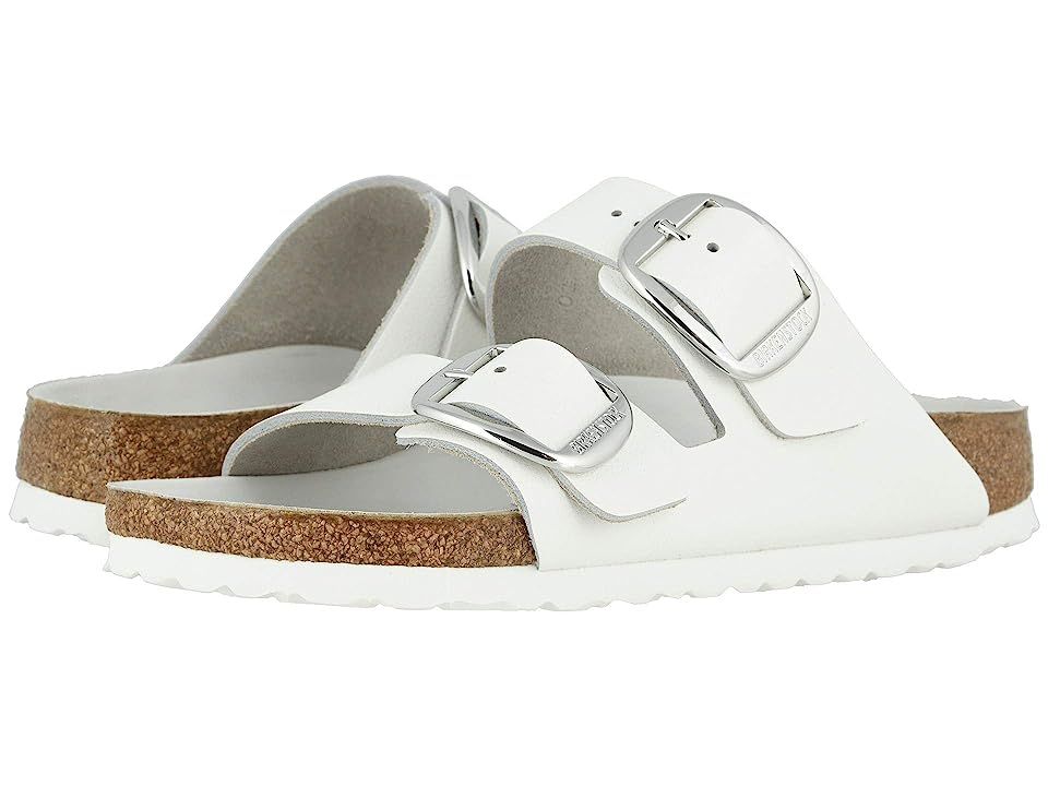 Birkenstock Arizona Big Buckle (White Leather) Women's Shoes | Zappos