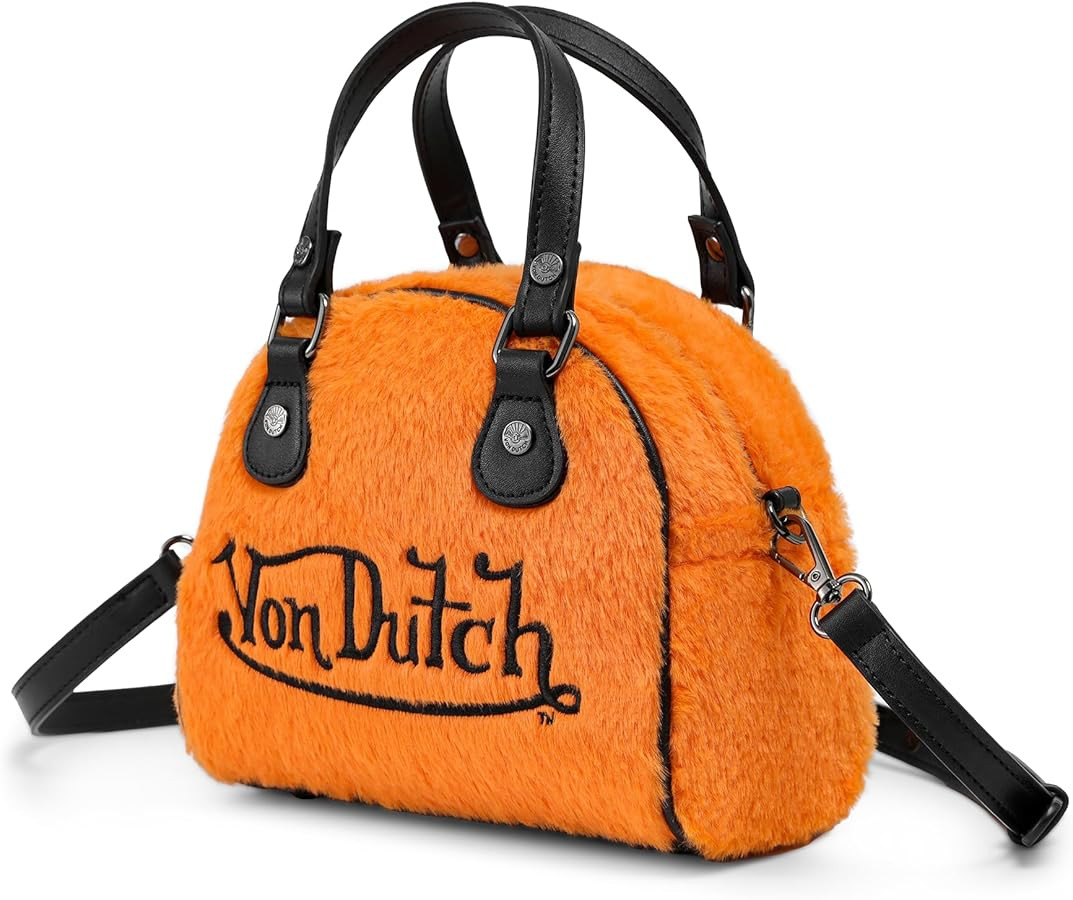 Von Dutch Womens Furry Bowling Bag Purse - Stylish Women's Handbag with Adjustable Strap, Spaciou... | Amazon (US)