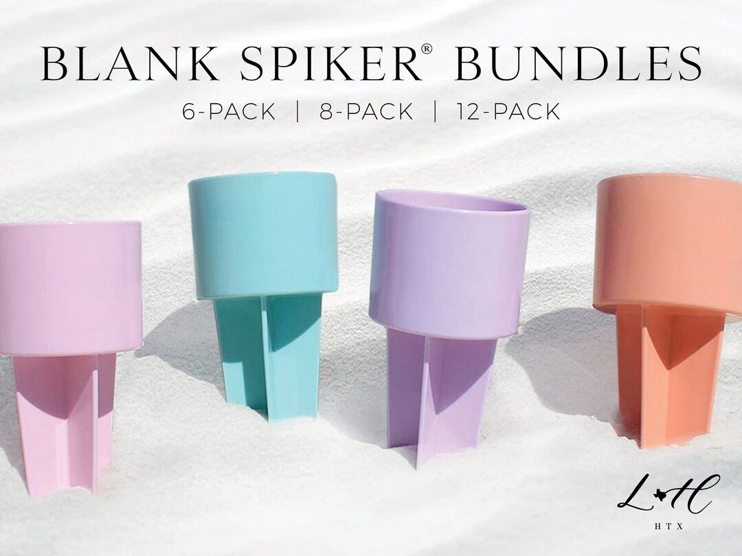 Blank SPIKER® Bundle 6-pack, 8-pack, 12-pack Blank Beach Drink Holder Sand Spiker Cup Holder DIY... | Etsy (US)