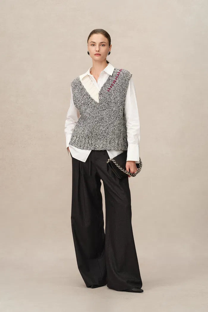 Coco Reversible Knit Vest in Chunky Wool | Fabrique