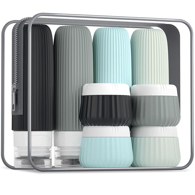 Travel Bottles for Toiletries 8 Pack, Tsa Approved Travel Size Toiletries 3 oz, Travel Containers... | Amazon (US)