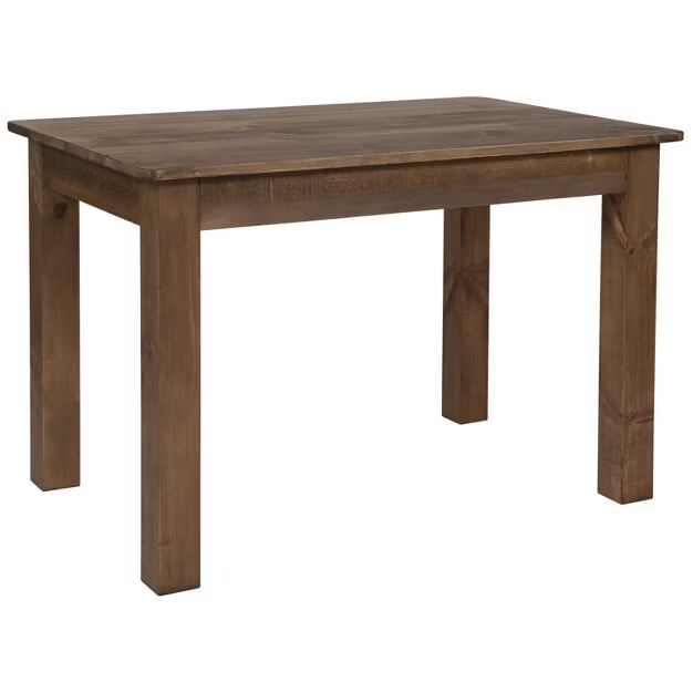 Flash Furniture 46" x 30" Rectangular Solid Pine Farm Dining Table | Target