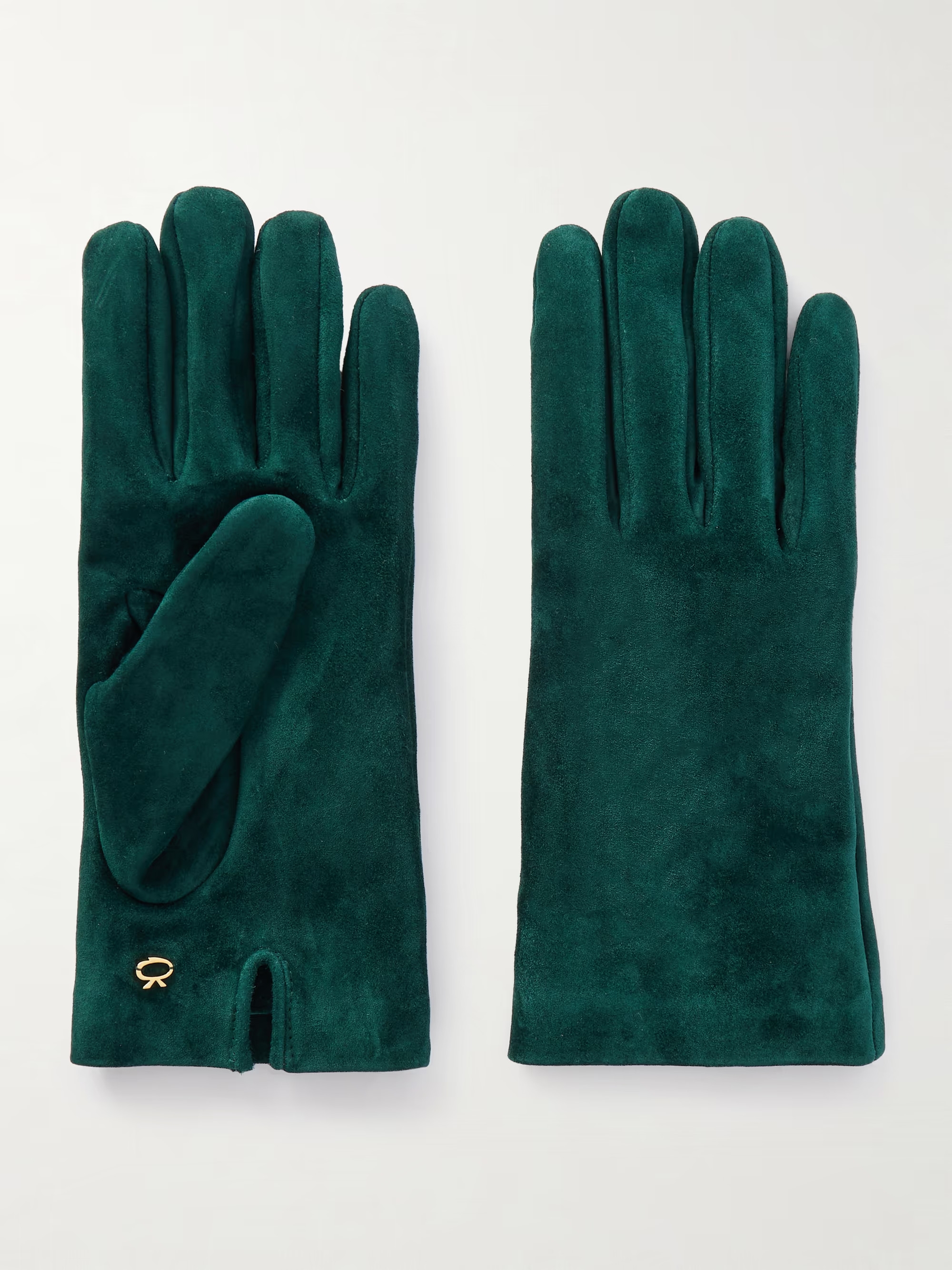 Embellished suede gloves | NET-A-PORTER (US)