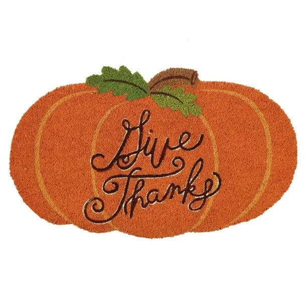 DII Give Thanks Pumpkin Doormat - Walmart.com | Walmart (US)
