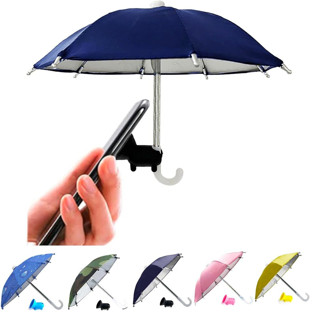 UV Protection Phone Umbrella for Sun,Universal Adjustable Piggy Suction Cup Phone Stand Umbrella ... | Amazon (US)