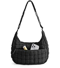 BAGSMART Quilted Crossbody Bags for Women, Travel Purses Hobo Shoulder Bag | Fits 12.9" iPad, Lon... | Amazon (US)