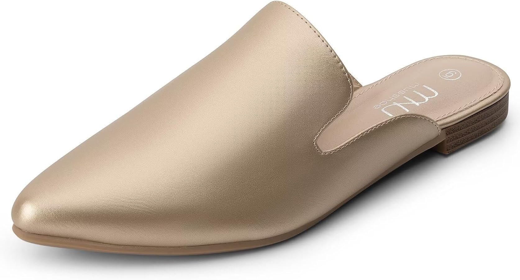 MUSSHOE Mules for Women Flats Comfortable Pointed Toe Women Mules | Amazon (US)