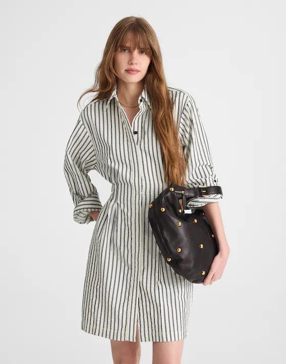 Tucked Mini Shirtdress | Madewell | Madewell