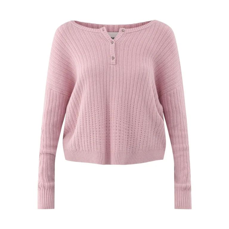 No Boundaries Henley Sweater, Women's - Walmart.com | Walmart (US)