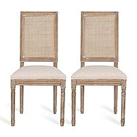 Christopher Knight Home Regina Dining Chair, Beige + Natural | Amazon (US)