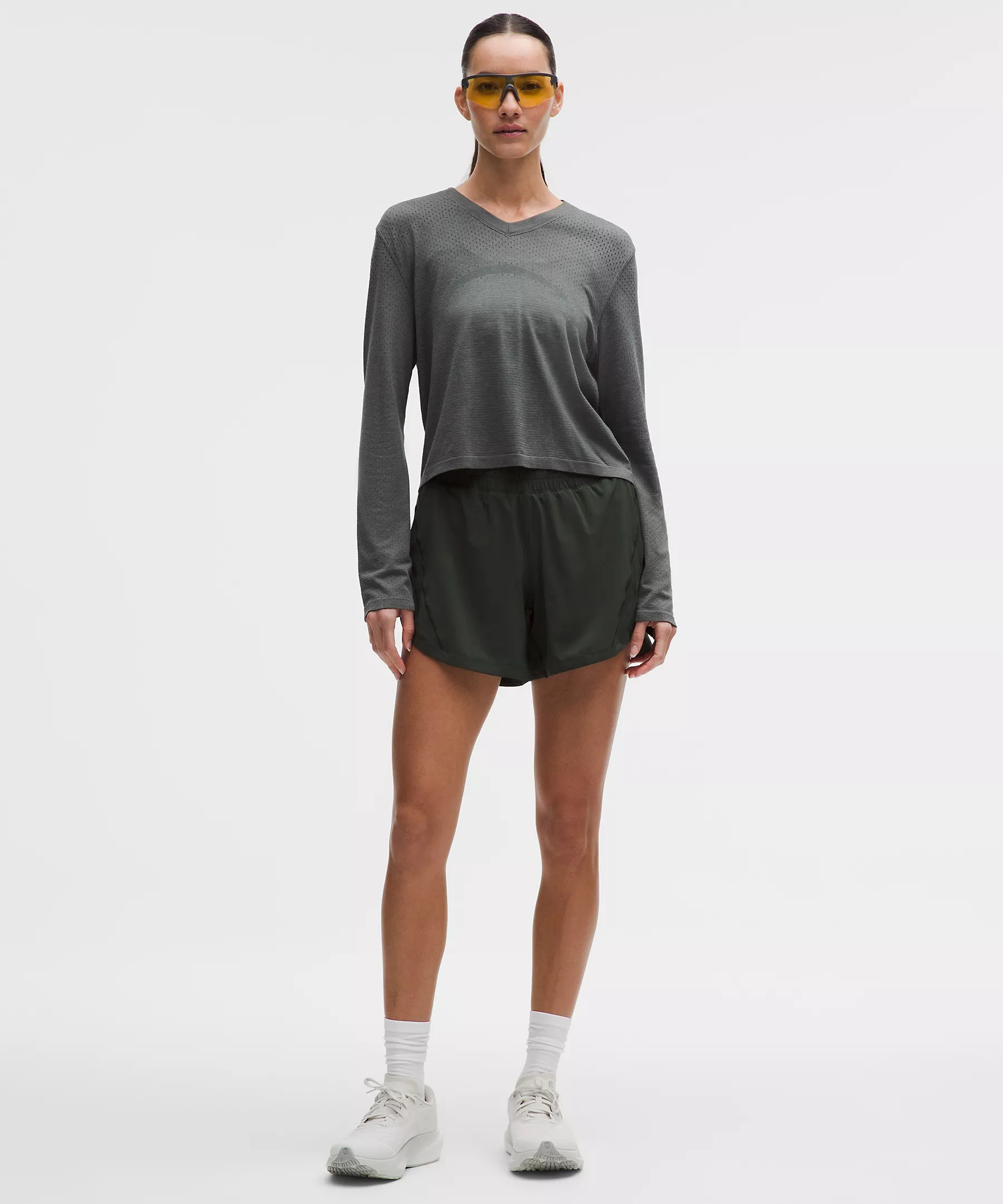 Swiftly Open-Hole V-Neck Long-Sleeve Shirt | Lululemon (US)