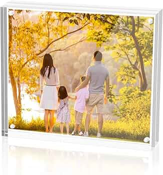 Sezanrpt Acrylic 4x4 Square Picture Frame, Magnetic Acrylic Picture Frames for 4x4 or 3x3 Picture... | Amazon (US)