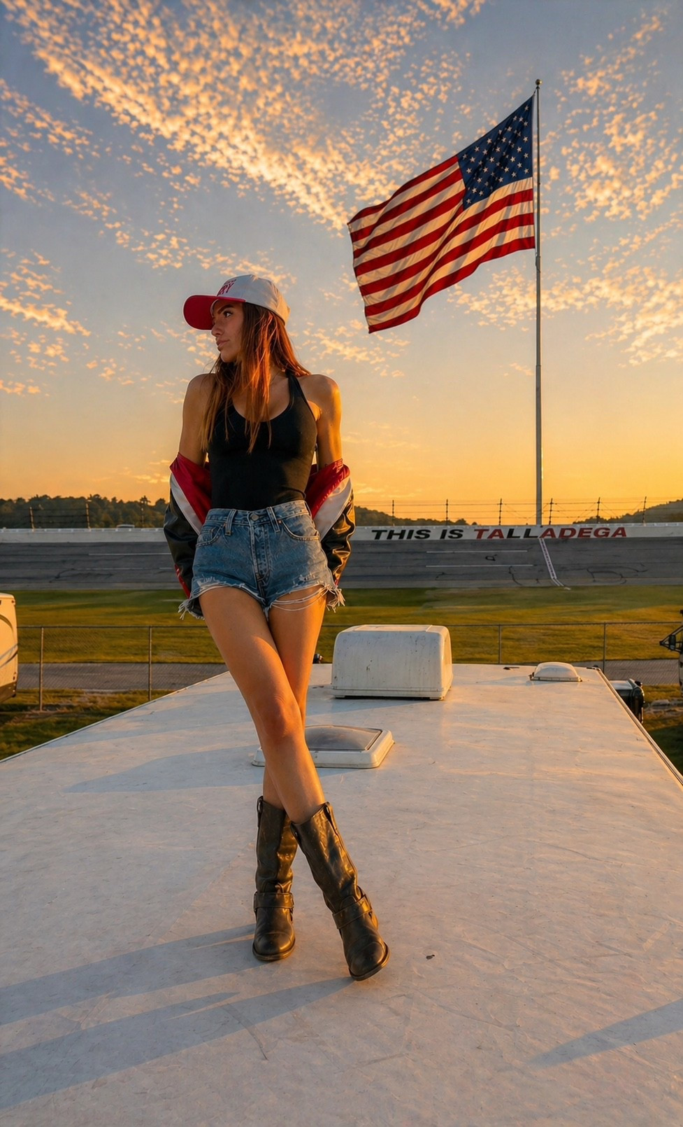 The nascar shorts 🏎️🏁