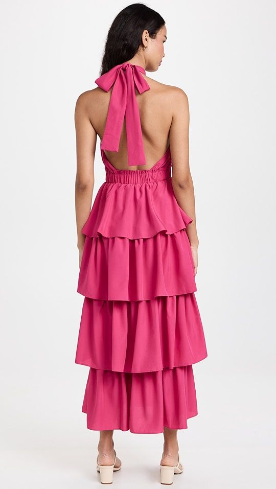 Crossed Halter Neck Tiered Maxi Dress | Shopbop