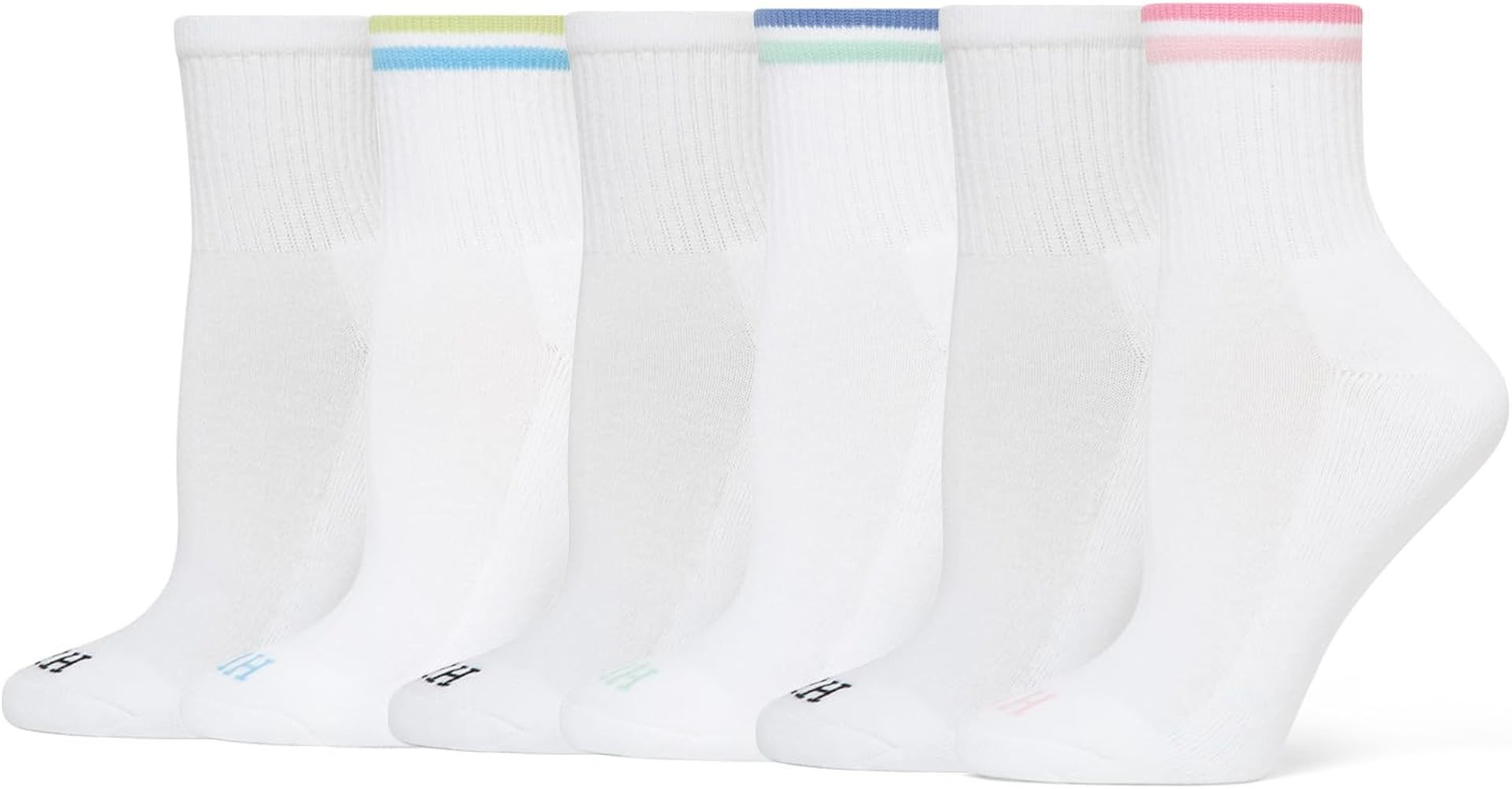 HUE Women's Mini Crew Sock 6-pack | Amazon (US)