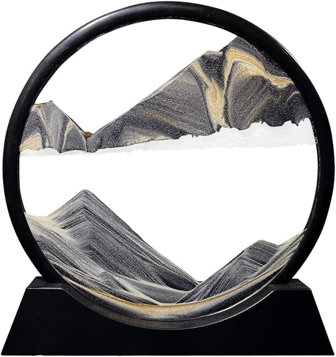 Aoderun Moving Sand Art Picture Round Glass 3D Deep Sea Sandscape in Motion Display Flowing Sand ... | Amazon (US)