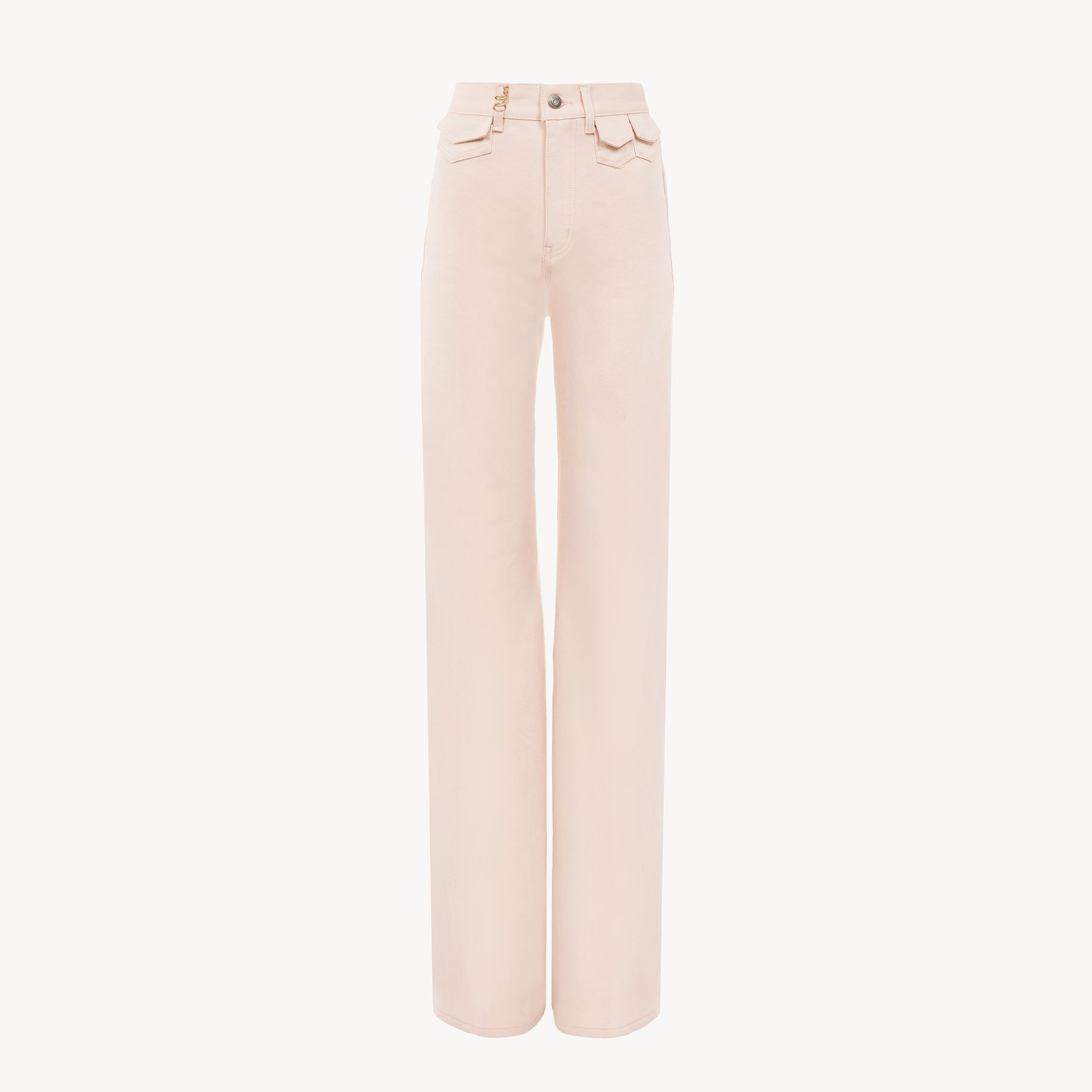 CHLOÉ High-rise flare jeans in denim Pink Size 2 100% Cotton | Chloe US