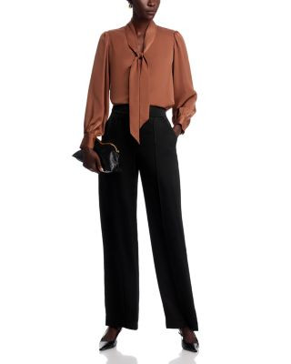 Long Sleeve Bow Tie Neck Blouse | Bloomingdale's (US)