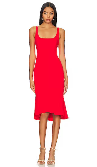 Amanda Uprichard Campania Midi Dress in Red. - size S | Revolve Clothing (Global)