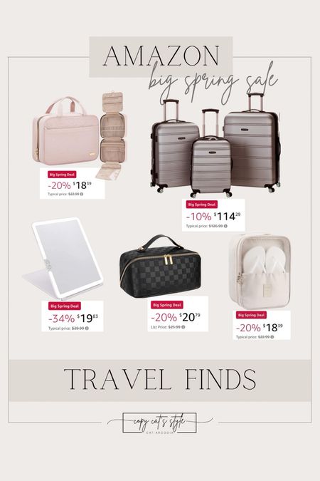 Amazon Big Spring Sale, Travel finds, luggage set, toiletries bag, travel mirror

#LTKsalealert #LTKhome #LTKtravel