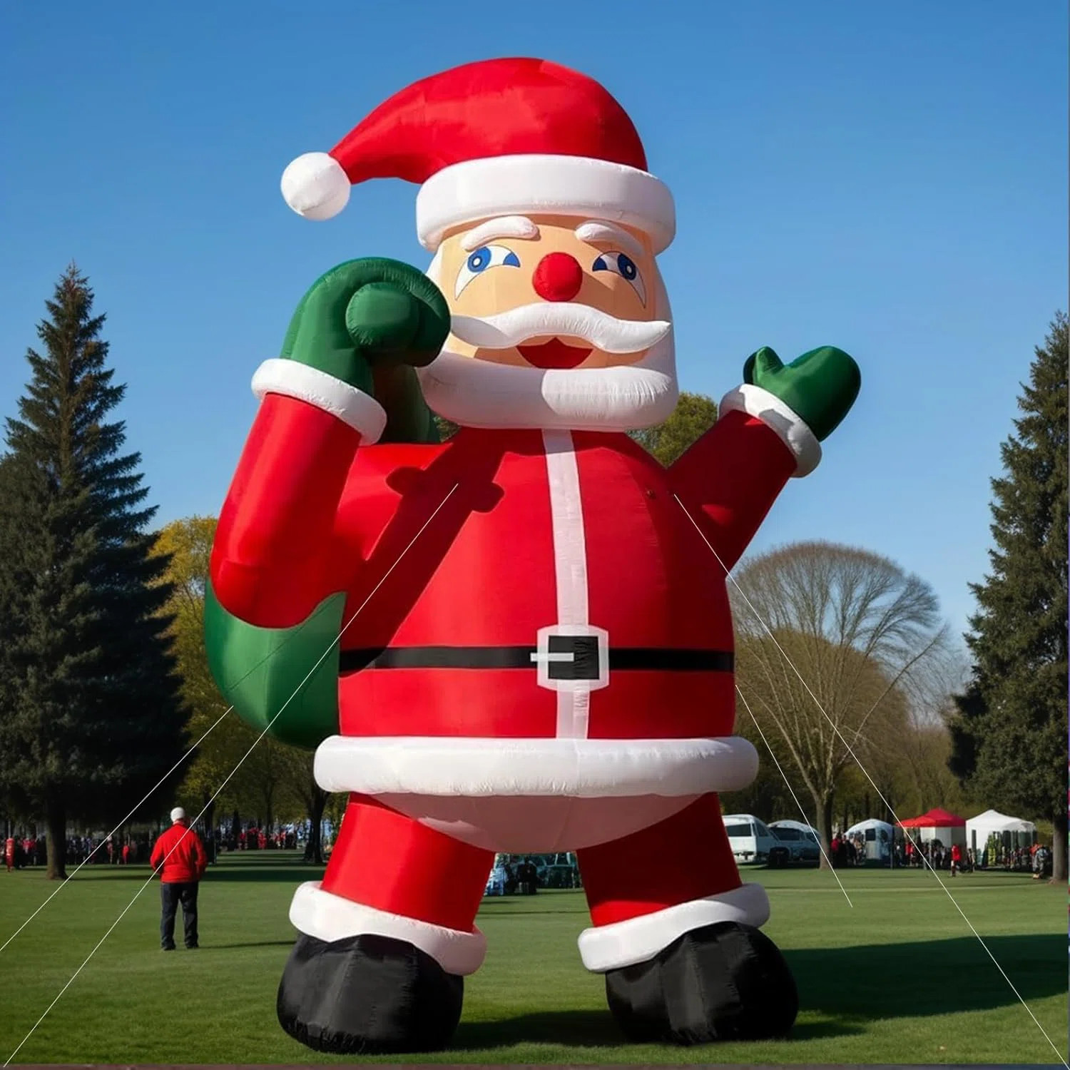 Connsann 26ft Giant Inflatable Santa Claus With Blower Holding Gift Bag Christmas For Yard Garden... | Wayfair North America