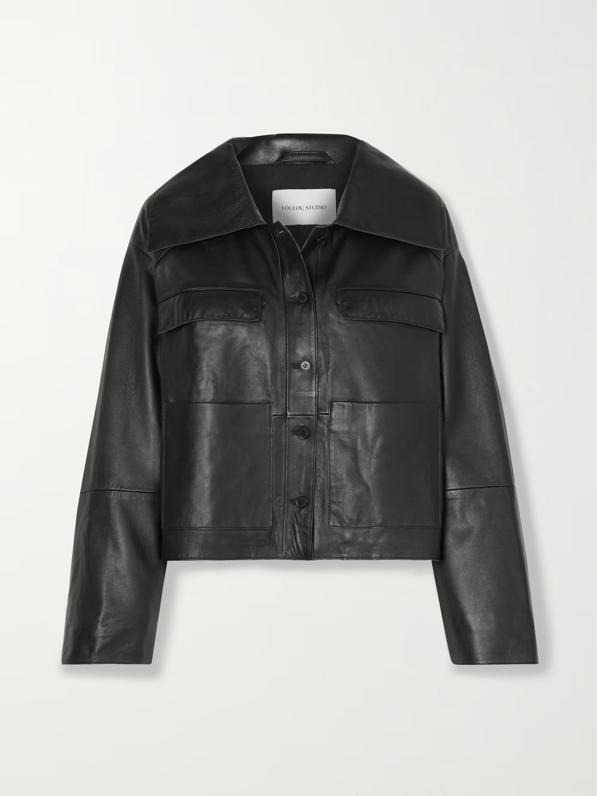 LOULOU STUDIOSulat cropped leather jacket | NET-A-PORTER (US)