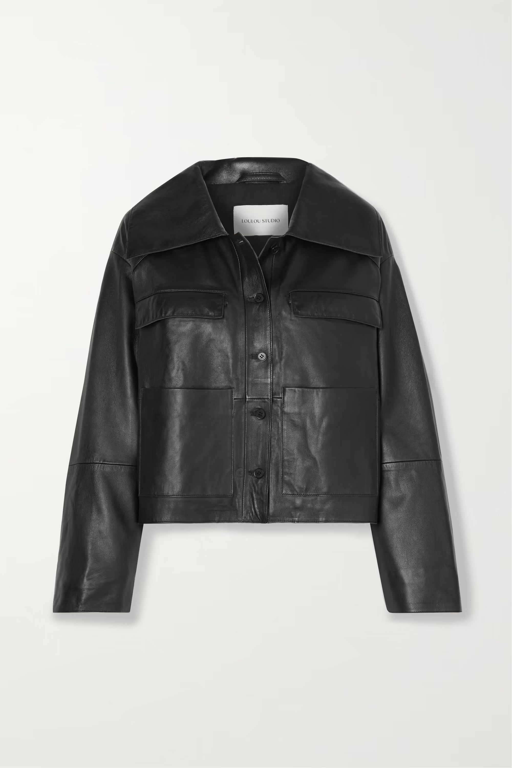 LOULOU STUDIOSulat cropped leather jacket | NET-A-PORTER (US)
