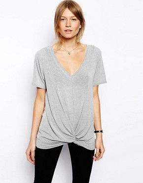 ASOS Top with Slouchy Twist Front | ASOS UK