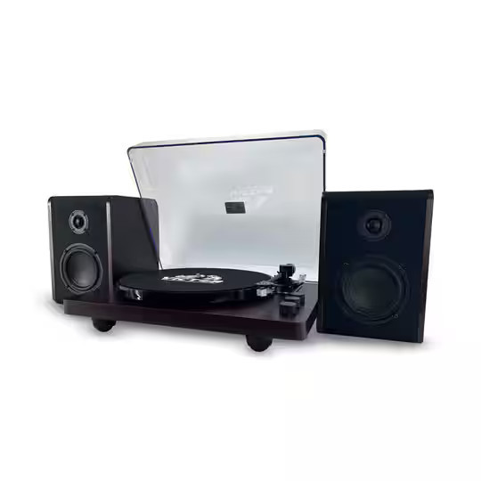 Victor Audio - Victor Lincoln Record Player with Stereo Speakers - Black | Best Buy U.S.