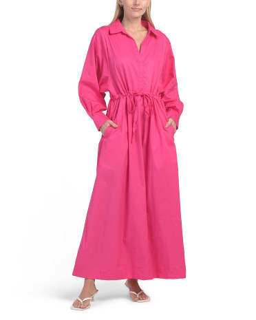 Faiza Dolman Sleeve Poplin Maxi Dress | TJ Maxx