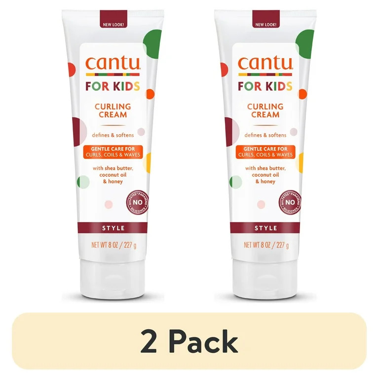 (2 pack) Cantu Care for Kids Paraben & Sulfate-Free Curling Cream with Shea Butter, 8 oz | Walmart (US)