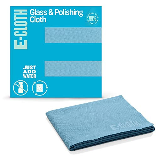 E-Cloth Glass & Polishing Cloths, Premium Microfiber Glass Cleaner, Great for Windows, Glass and Mirrors, Washable and Reusable, 100 Wash Guarantee, Alaskan Blue, 1 Pack | Amazon (US)