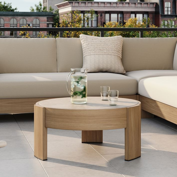 Portside Outdoor Round Coffee Table (34") | West Elm (US)