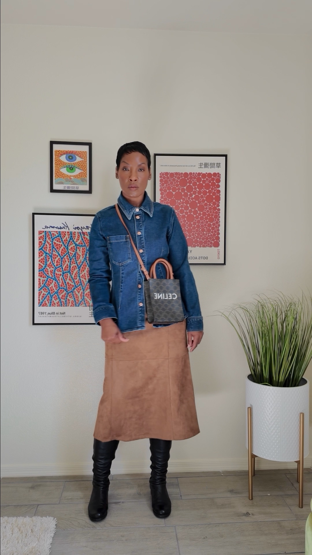 Styling Fall Outfits. Skirt and Shirt In A Medium 

Fall Fashion, Fall Style, Classic Outfit, Suede Skirt, Denim Shirt, Tall Boots, Outfit 

#LTKU #LTKStyleTip #LTKFindsUnder50