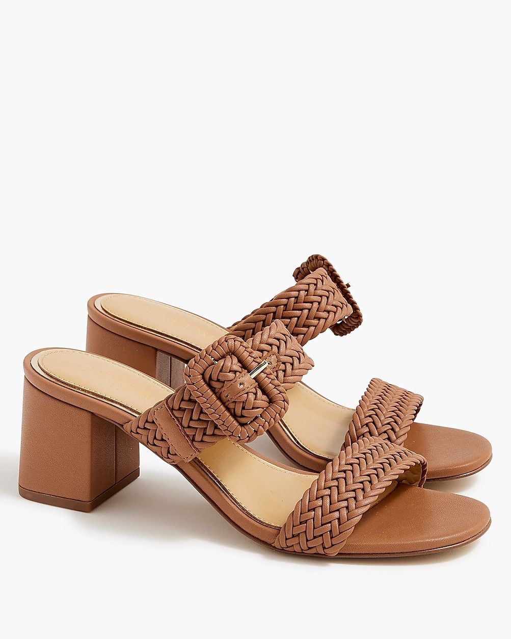 Braided buckle-strap mules | J.Crew Factory