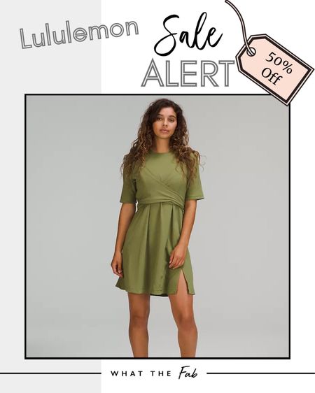 Lululemon sale, Lululemon dress, cotton wrap-front t-shirt dress

#LTKunder50 #LTKSale #LTKsalealert
