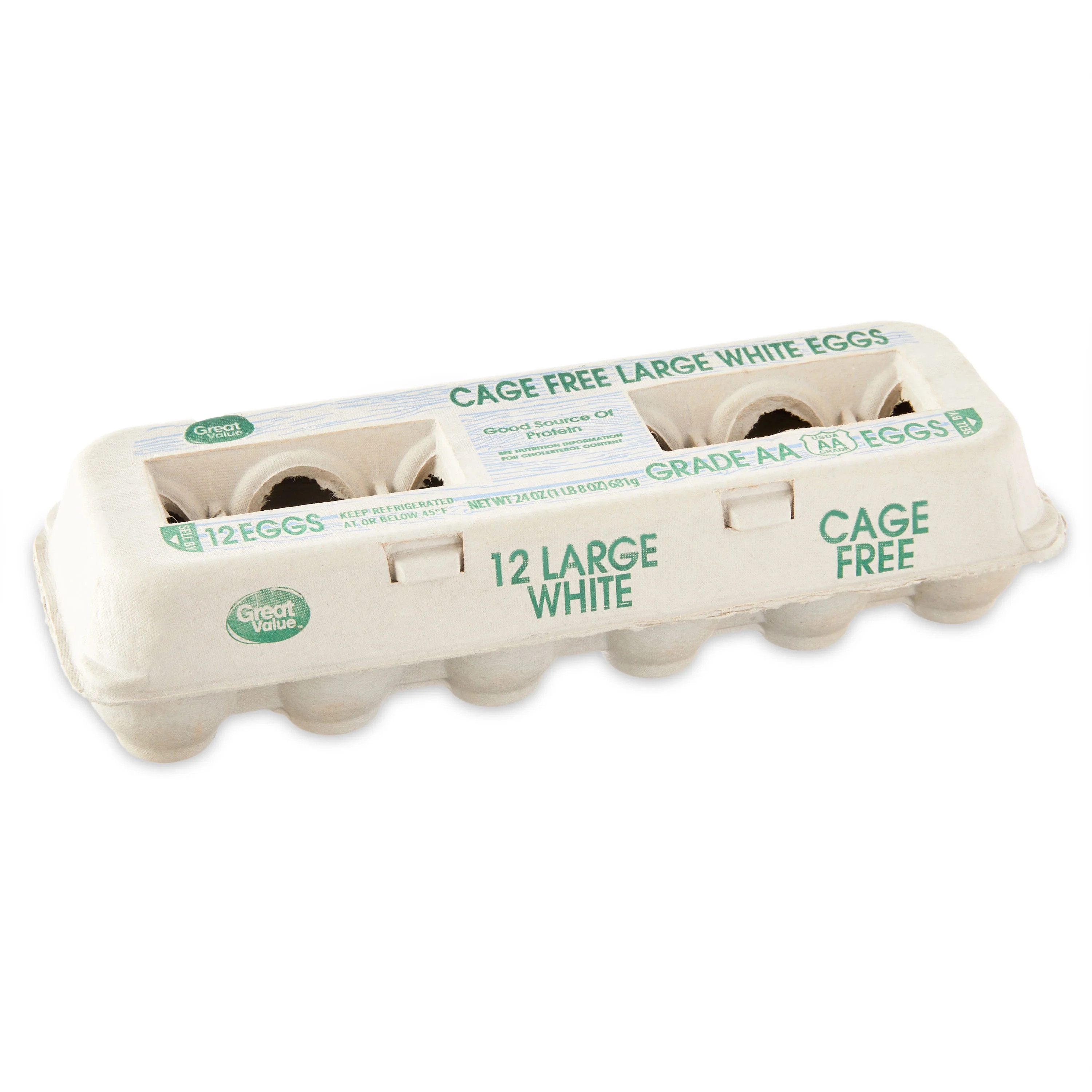 Great Value Cage Free Large White Eggs, 12 Count | Walmart (US)