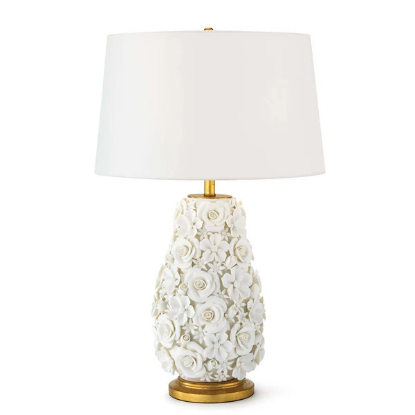 Alice Porcelain Flower Table Lamp | Greene & Co Interiors