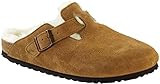 Birkenstock Men's Boston Shearling Sandals, Mink Natural, Tan, Off White, 11 Medium US | Amazon (US)