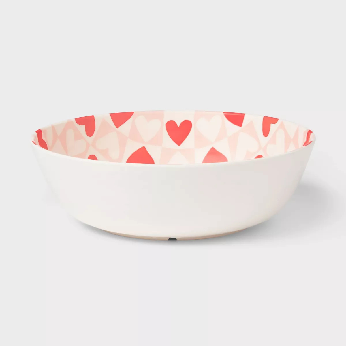 4.2qt Valentine's Day Melamine Checkerboard Heart Salad Bowl - Threshold™ | Target