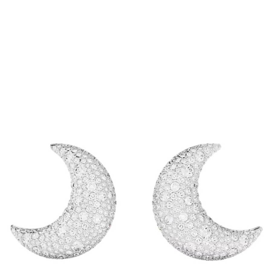 Swarovski Moon Rhodium Plated Luna Clip Earrings | Jomashop.com & JomaDeals.com