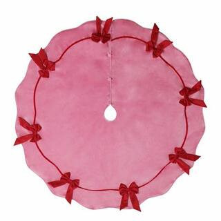 4Ft Pink with Red Bows Tree Skirt by Ashland® | 4 ft | Michaels® | Michaels Stores